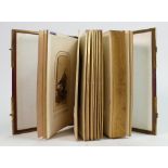 Victorian Red Morrocan Framed Photograph Album With Gilt Metal Fittings: