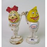 A reproduction pair of cast metal Esso advertising figures: (2)