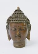 A Bronze head of a Goddess: