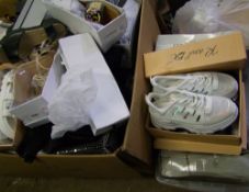 A large quantity of ladies shoes: trainers, slidders, sandals. All size 6 approx 74 pairs