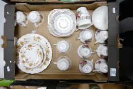 A collection of Floral Decorated Tea Ware: