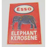 A reproduction cast metal Esso Elephant Kerosene sign: