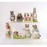 Royal Albert Beatrix potter figures: Fierce Bad Rabbit, Ribby and the Pattie Pan, Flopsy Mopsy and