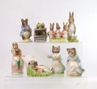 Royal Albert Beatrix potter figures: Fierce Bad Rabbit, Ribby and the Pattie Pan, Flopsy Mopsy and