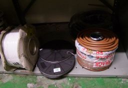 2 reels of electrical cable: with 3 reels of diy self adhesive 'lead' window decoration.