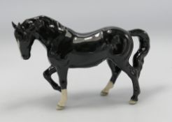 Beswick Stocky Jogging Mare: Mare ref 855 Limited Edition Black Colourway, BCC Gold Stamp dated