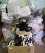 A large quantity of ladies shoes: trainers, slidders, sandals. All size 4 approx 72 pairs