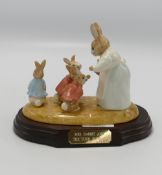 Beswick Beatrix Potter tableau figure Mrs Rabbit and the four bunnies, boxed
