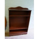 reproduction mahogany effect open book case: 91cm wide