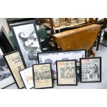 A collection of The Beatles Framed Posters & period Press Cuttings(8):