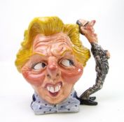 Glazed expressions spitting image character jug Margaret Thatcher: The first ten years with Dennis
