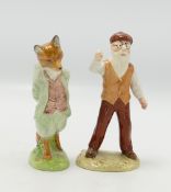 Royal Albert Beatrix Potter figures: Mr Mcgregor & Foxy Whiskered Gentleman, both BP6a(2)