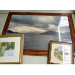 3 framed landscape prints: