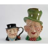 Beswick character jugs: Micawber 310 and Captain Cuttle 1120. (2)