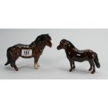 Beswick Shetland Ponies 1648 & 1033 (2):