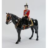 Beswick HM Queen Elizabeth on Burmese: trooping the colour, signed in gold by modeller Amanda Hughes