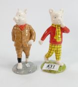 Beswick pair figures Rupert Bear figures: comrising Rupert Bear & Podgy Pig, both limited edition