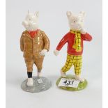 Beswick pair figures Rupert Bear figures: comrising Rupert Bear & Podgy Pig, both limited edition