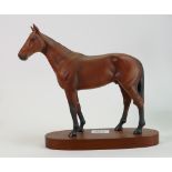 Beswick connoisseur model of racehorse Mill Reef:2422 on wood plinth.