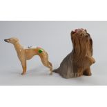 Beswick Whippet 1786B and Yorkshire Terrier with paw raised Matte (2):