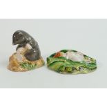 Beswick Beatrix Potter figures: Timmy Willie sleeping and Diggory Diggory Delvet, both BP3B. (2)