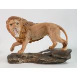 Beswick connoisseur model of a lion on rock: model 2554 Matte:
