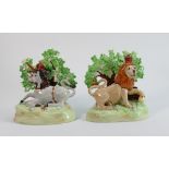 Beswick Lion and Unicorn models : Pair of Staffordshire Lion 2093 and Unicorn 2094 figures. (2)