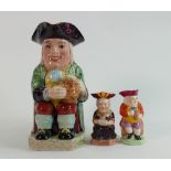 Beswick collection of Toby jugs:comprising Toby Philpott 1110 and miniature tobies 1124 & 1113. (3)