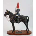 Beswick connoisseur model of The Blues & Royals: 2562 on wood base.
