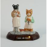 Beswick Beatrix potter tableau figures: ginger and pickles. (2)