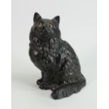 Beswick matte black seated Persian cat 1967: