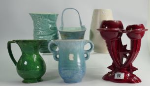 A collection of Beswick Ware items: including Art Deco jugs, vases etc (6)