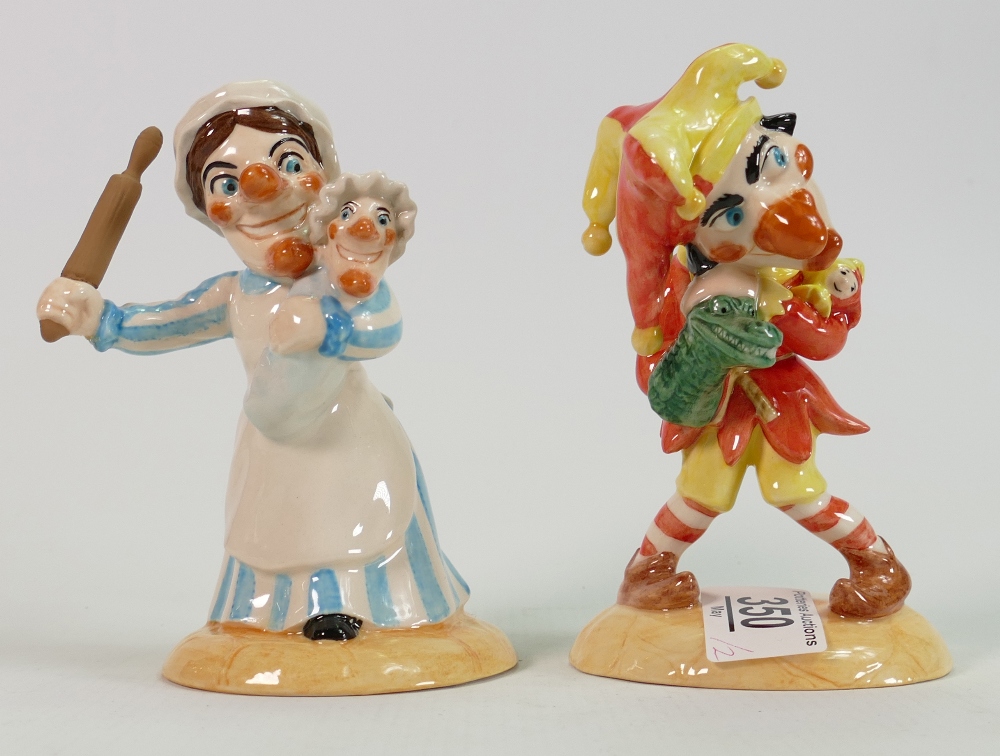 Beswick Punch & Judy figures: limited edition, boxed with certificates. (2)