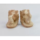 Beswick Ware pair of floral rabbit bookends 455: