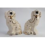 Pair Beswick fireside spaniels 1378-4: height 23cm. (2)