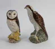 Beswick Osprey & Barn Owl decanters (2):