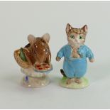 Beswick Beatrix Potter figures: Tom Kitten and Appley Dapply, both BP2. (2)