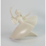 Beswick rare figure of girl ballet dancer 437: in cream colourway.