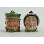 Beswick character pot & covers: Tony Weller and Sairey Gamp (2)