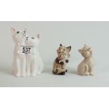 A collection of Beswick comical cats (3):