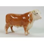 Beswick early Hereford bull 949: in light chestnut colour.