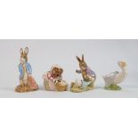 Beswick Beatrix Potter figures: including Peter with Red pocket handkerchief, Mr Benjamin Bunny,