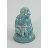 Beswick early blue glazed Monkey on base 397:
