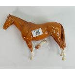 Beswick chestnut imperial horse 1557: (both ears chipped and front leg detached)