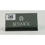 Beswick black plastic Name stand: