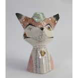 Beswick stylised fox moneybox 1761: (one ear chipped and loss to end)