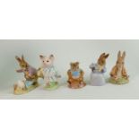 Beswick Beatrix potter figures : comprising Mr Benjamin bunny & peter, Benjamin sat on a bank, old