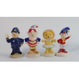 Royal Doulton Noddy and friends set of figures: comprising Noddy, Big ears, Tessie Bear and Mr Plod.