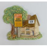 Beswick advertising wall plaque as Inn : Double Diamond Works Wonders.