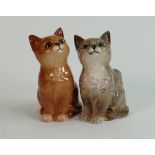 Beswick grey and ginger kittens 1886. (2)